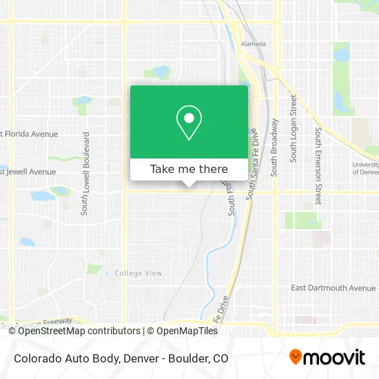 Colorado Auto Body map