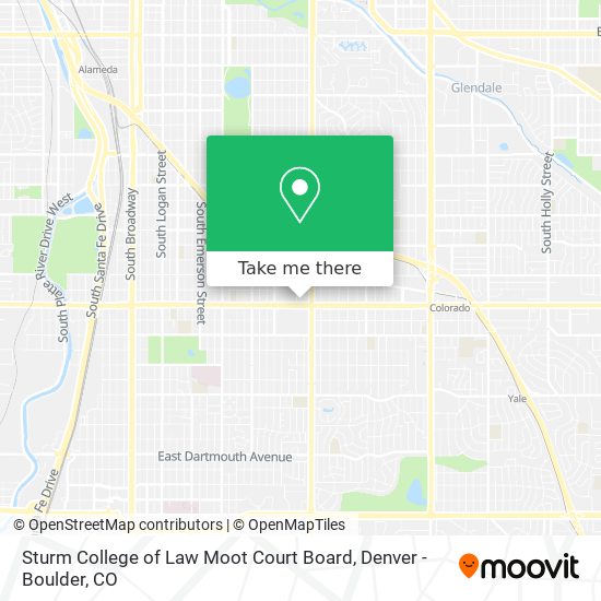 Sturm College of Law Moot Court Board map