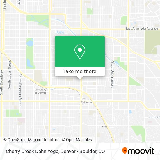 Cherry Creek Dahn Yoga map