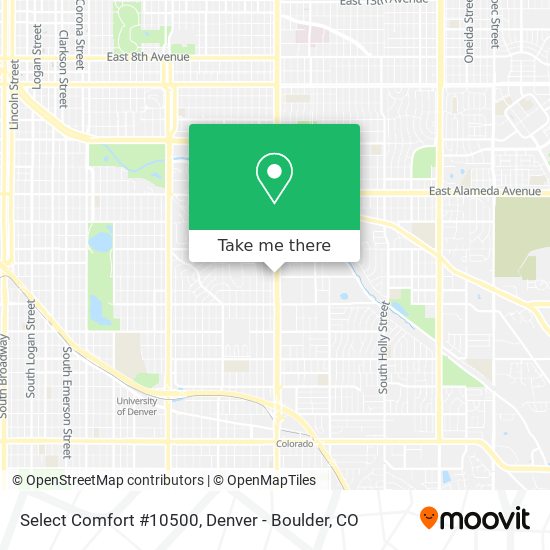 Mapa de Select Comfort #10500