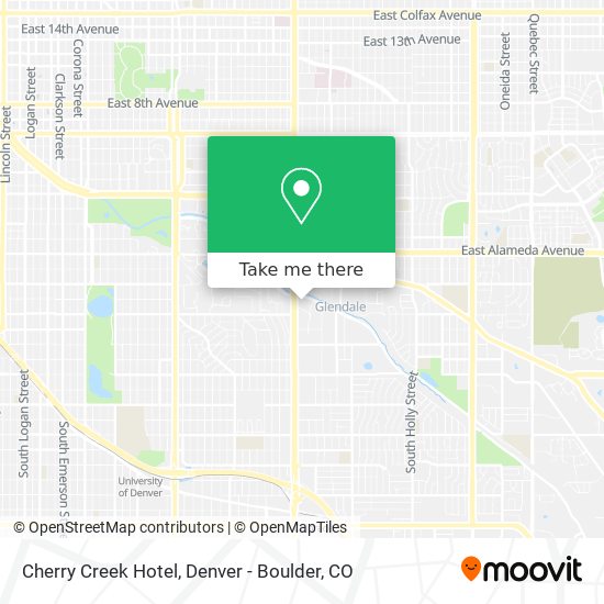 Cherry Creek Hotel map