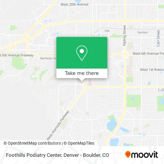 Mapa de Foothills Podiatry Center