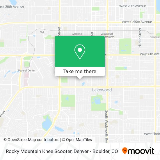 Mapa de Rocky Mountain Knee Scooter