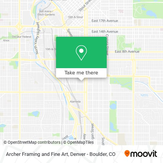 Archer Framing and Fine Art map