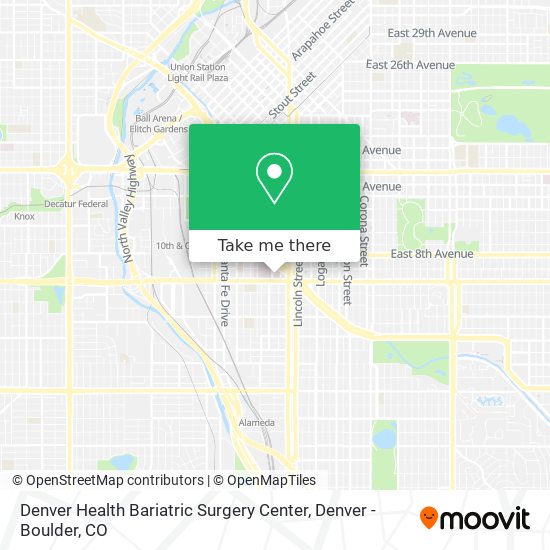 Denver Health Bariatric Surgery Center map