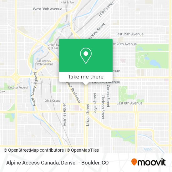 Alpine Access Canada map