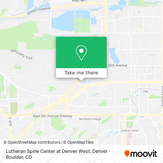 Mapa de Lutheran Spine Center at Denver West