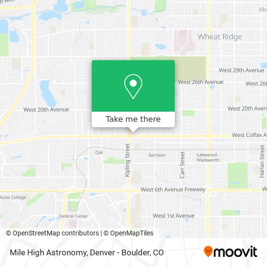 Mile High Astronomy map