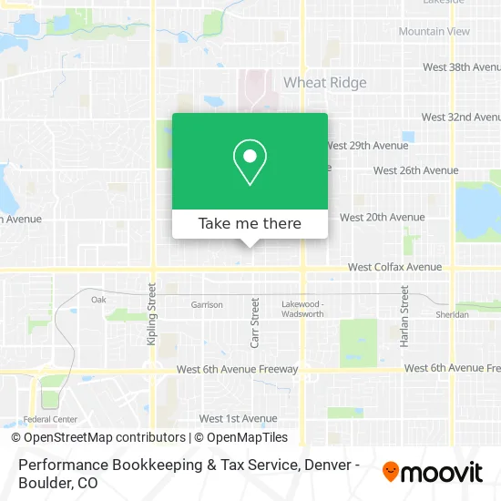 Performance Bookkeeping & Tax Service map