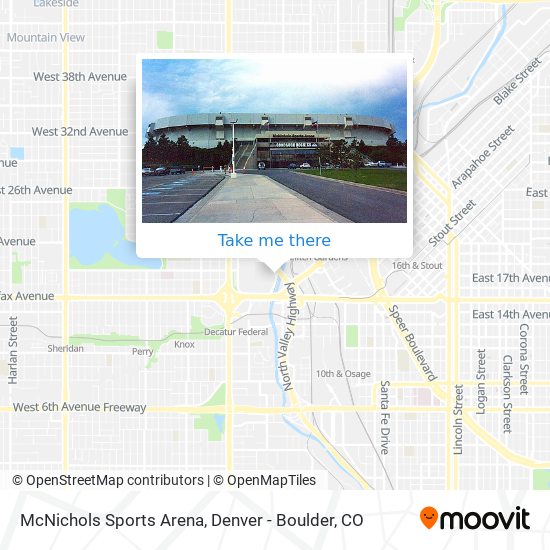 Mapa de McNichols Sports Arena