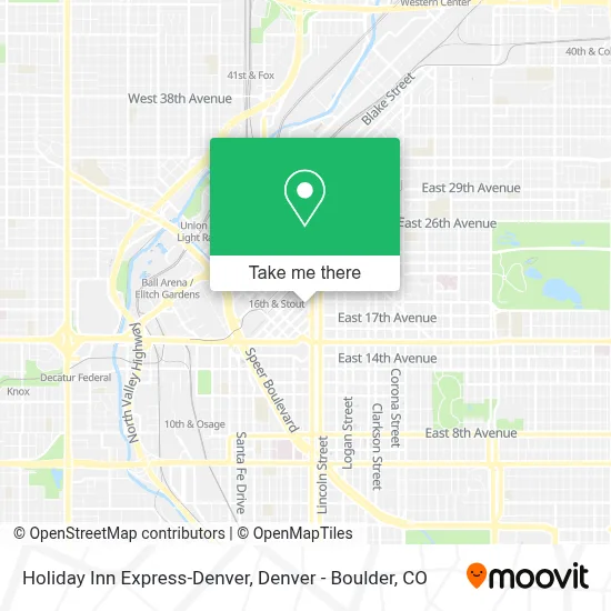 Holiday Inn Express-Denver map