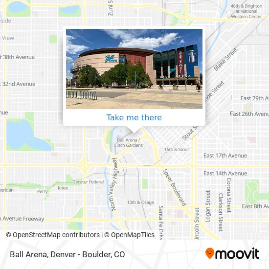 How to get to Ball Arena in Denver by Bus, Light Rail or Train?