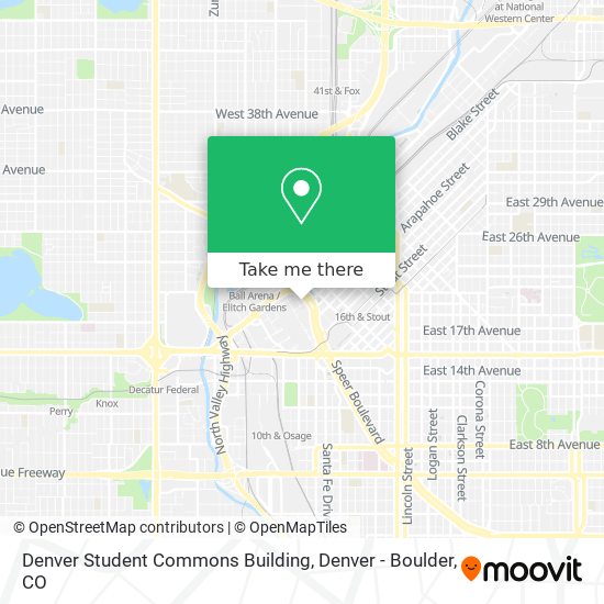 Denver Student Commons Building map