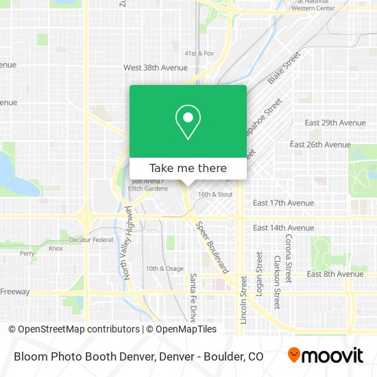 Bloom Photo Booth Denver map