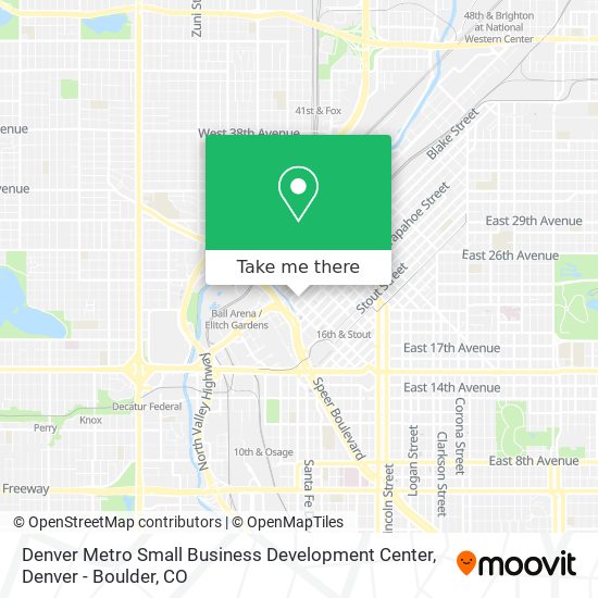 Denver Metro Small Business Development Center map