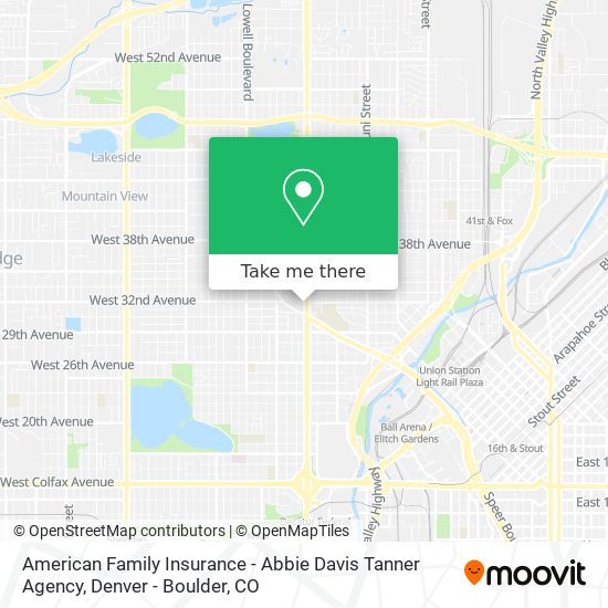 Mapa de American Family Insurance - Abbie Davis Tanner Agency