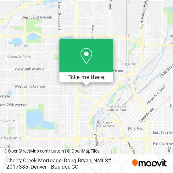 Cherry Creek Mortgage, Doug Bryan, NMLS# 2017385 map