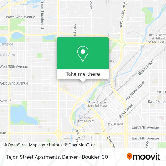 Tejon Street Aparments map