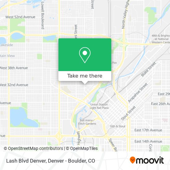 Lash Blvd Denver map