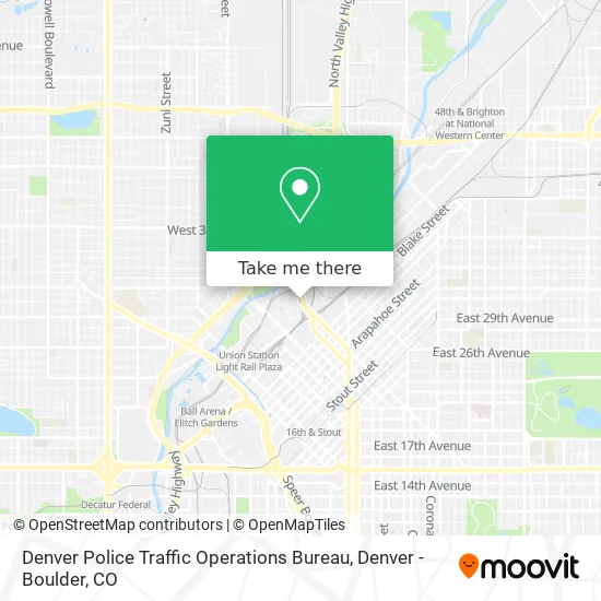 Denver Police Traffic Operations Bureau map