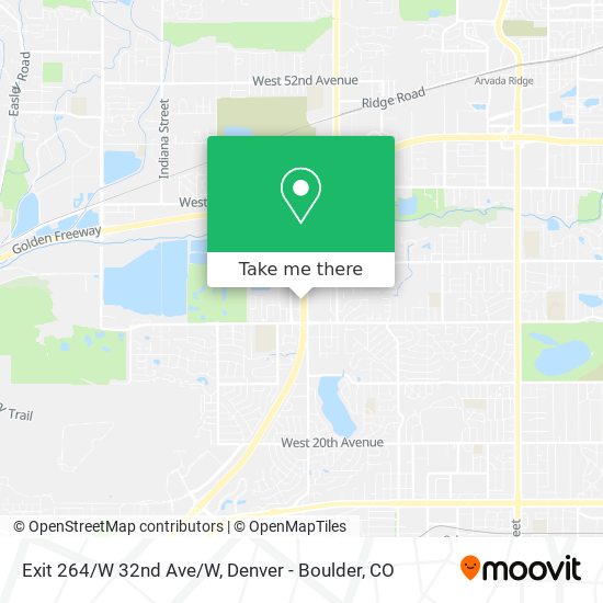 Exit 264/W 32nd Ave/W map