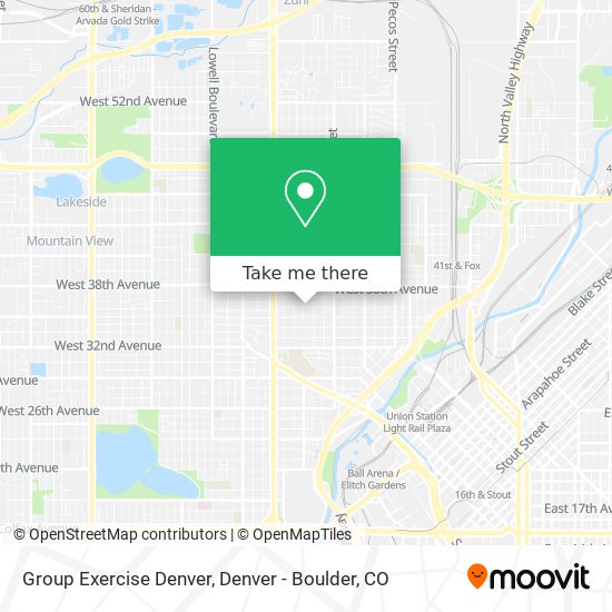 Group Exercise Denver map