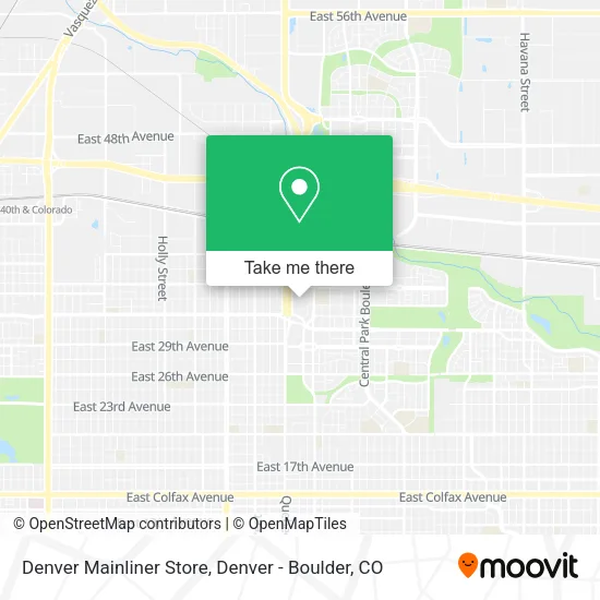 Denver Mainliner Store map