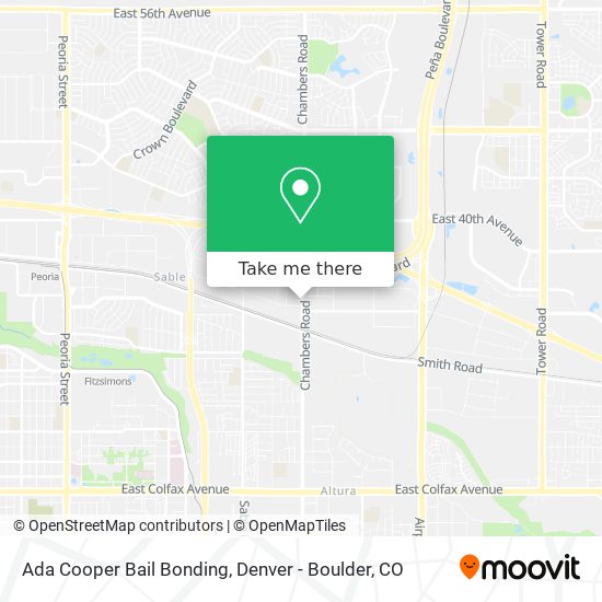 Mapa de Ada Cooper Bail Bonding