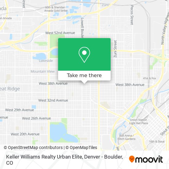 Keller Williams Realty Urban Elite map
