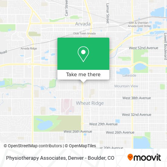 Physiotherapy Associates map
