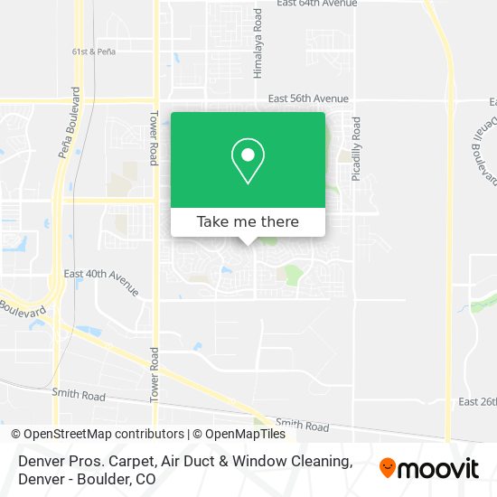 Denver Pros. Carpet, Air Duct & Window Cleaning map