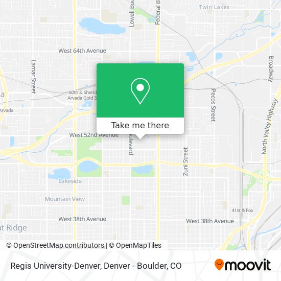 Regis University-Denver map