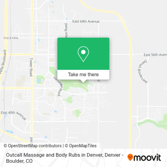 Outcall Massage and Body Rubs in Denver map