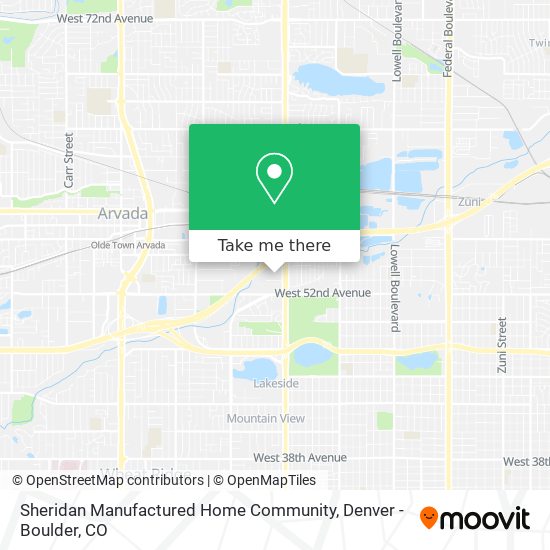 Mapa de Sheridan Manufactured Home Community