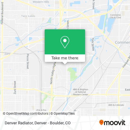 Mapa de Denver Radiator