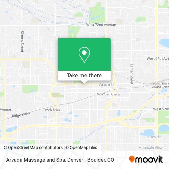 Mapa de Arvada Massage and Spa