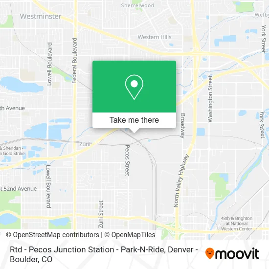 Rtd - Pecos Junction Station - Park-N-Ride map
