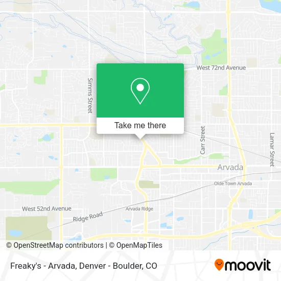 Mapa de Freaky's - Arvada