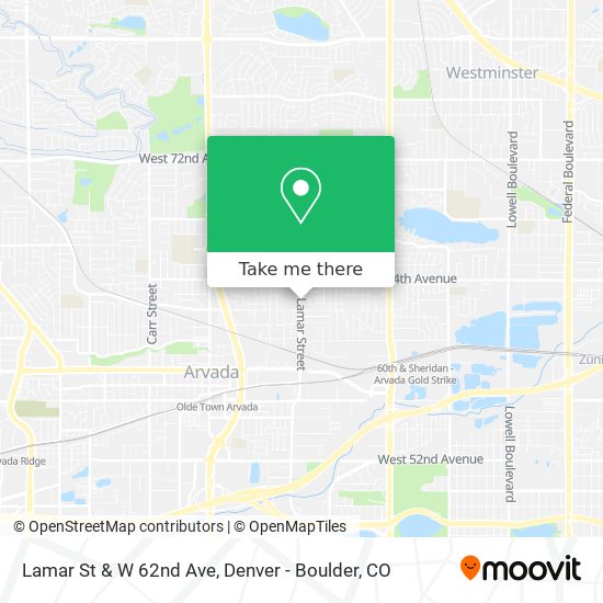 Lamar St & W 62nd Ave map