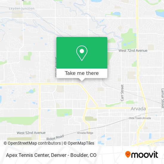 Apex Tennis Center map