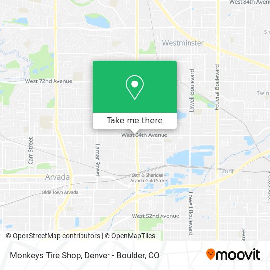 Mapa de Monkeys Tire Shop