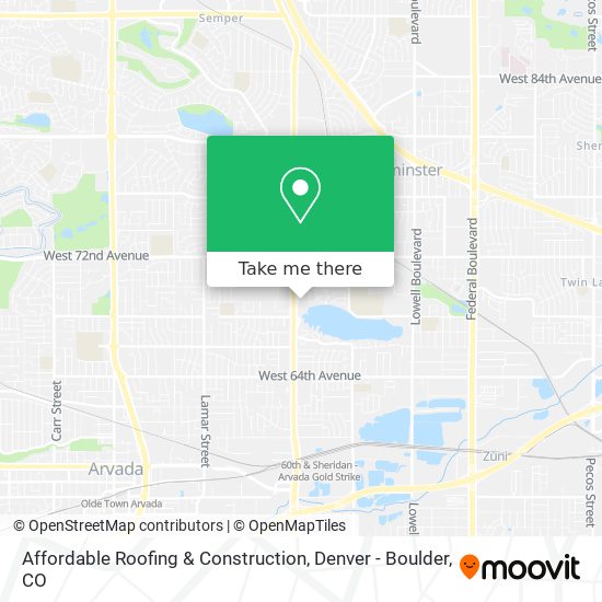 Affordable Roofing & Construction map