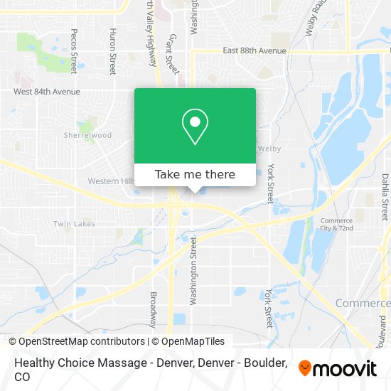 Mapa de Healthy Choice Massage - Denver