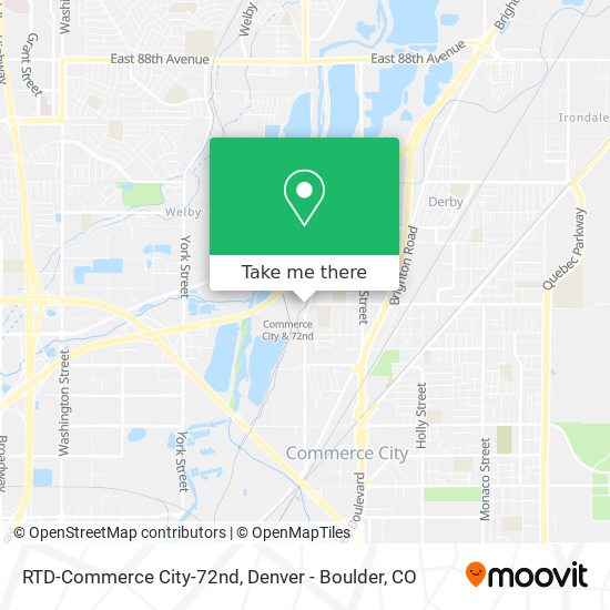 RTD-Commerce City-72nd map