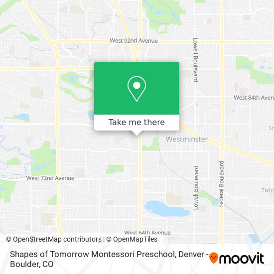 Shapes of Tomorrow Montessori Preschool map