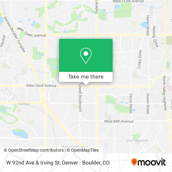 Mapa de W 92nd Ave & Irving St