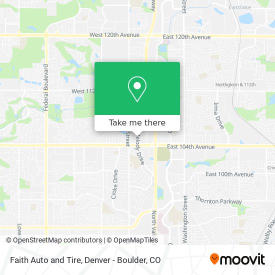 Faith Auto and Tire map