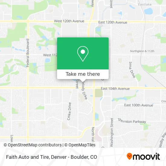 Faith Auto and Tire map