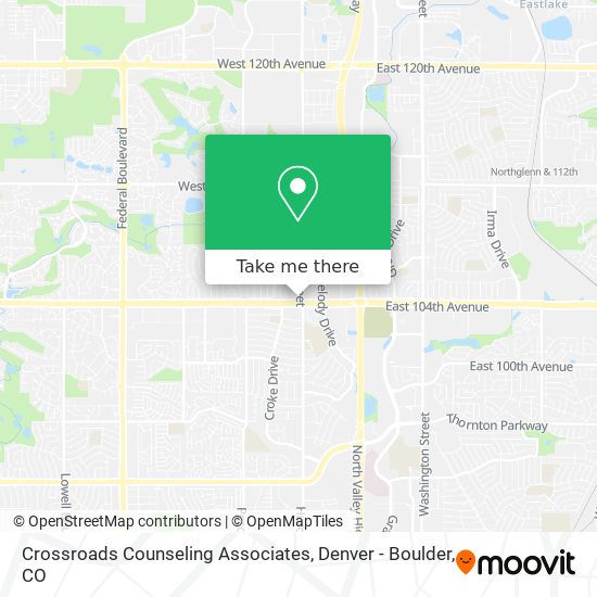 Mapa de Crossroads Counseling Associates