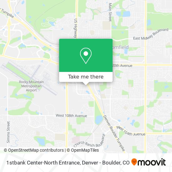 1stbank Center-North Entrance map